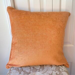 RODEO HOME Velvet Textured Down Accent Throw Pillow Tangerine 20 x 20"